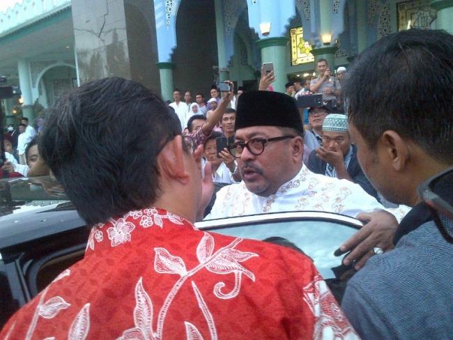 Rano Karno saat menghadiri Festival Al-Azhom