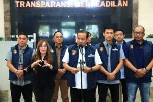 Ketua Satgas Antimafia Bola Irjen Asep Edi Suheri di Mabes Polri, Jakarta, Kamis (12/10/2023).