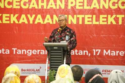 Kemenkumham menyampaikan edukasi.