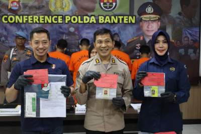 Polda Banten Amankan Pelaku Perdaganga Ilegal.