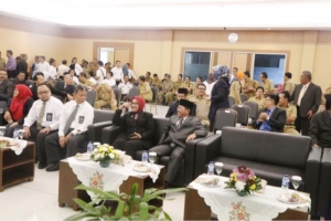 Wakil walikota (H Sachrudin) dan ketua DPRD (Suparmi) saat menghadiri acara WTP di kantor perwakilan Provinsi Banten