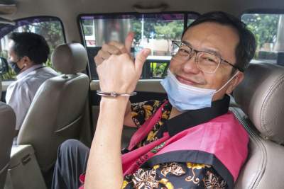 Tersangka kasus dugaan korupsi di PT Asuransi Jiwasraya (Persero) Komisaris PT Hanson Internasional Benny Tjokrosaputro.