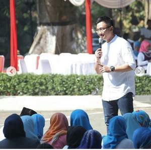  Wakil Gubernur Banten Andika Hazrumy saat HUT ke XII Himpaudi di Serang.