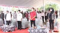 Suasan launching Gedung Juang 45 di Alun-Alun Kota Serang.