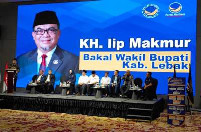 Sampaikan Visi Misi di Partai NasDem Banten, Bacalon Bupati KH Iip Makmur Ingin Kabupaten Lebak Makmur