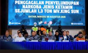 Penyelundupan 1,3 Ton Ketamin di Jalur Laut Digagalkan Operasi Gabungan