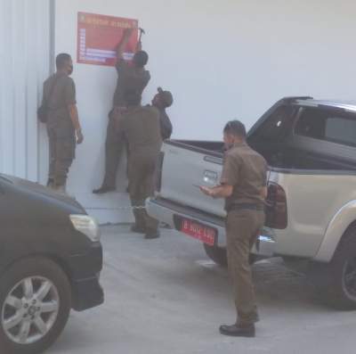 Bangunan Tak Berizin Yang Akan Dijadikan Alfamart, Akhirnya Disegel Satpol PP