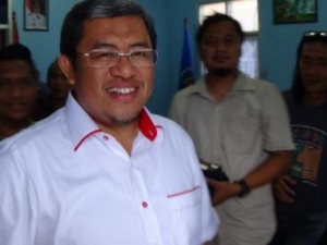 Depok- Aher saat berkunjung ke PWI Depok, Jum'at (07/3)