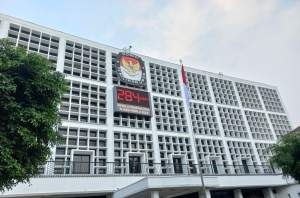 Ilustrasi gedung KPU RI pusat di Jakarta.
