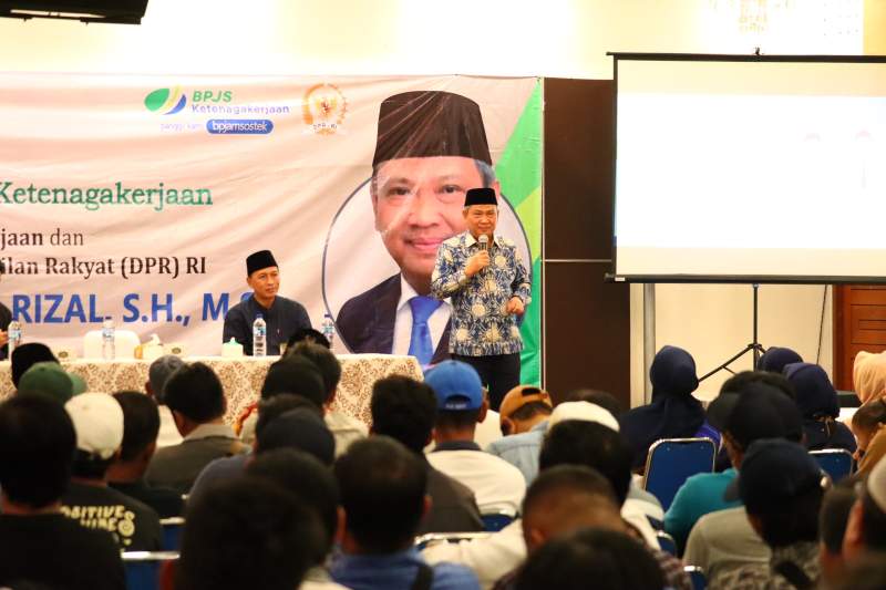 Muhammad Rizal DPR RI Sosialisasi Program Jaminan Sosial BPJS Ketenagakerjaan di Binong Curug