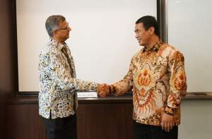 Mentan Andi Amran Sulaiman, saat bertemu Perwakilan FAO untuk Indonesia dan Timor Leste, Rajendra Aryal di Jakarta, Selasa, (28/11/2023).