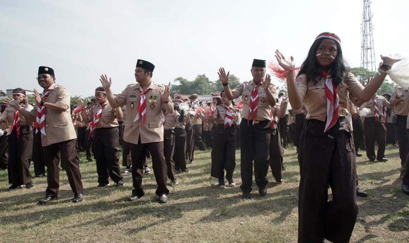 Arief Pimpin Apel Hari Pramuka