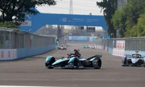Sirkuit balapan Formula E Jakarta 2023 di Ancol, Jakarta.