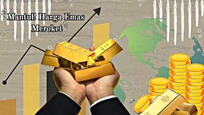 Harga emas meroket (Foto: Bareksa / Pngtree) Ilustrasi : Sasa/db