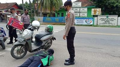 Tak Patuhi Prokes Covid 19, Belasan Pengendara Kena Sangsi