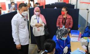 Mad Romli Monitoring  Vaksinasi Massal di PT Ching Luh Cikupa