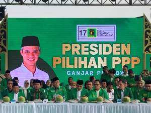 PPP mendeklarasikan Ganjar Pranowo sebagai capres 2023, Rabu (26/4/2023).