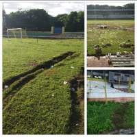 Kampanye perdana Dikota Serang, Sisakan Kerusakan Stadion Maulana Yusuf Serang