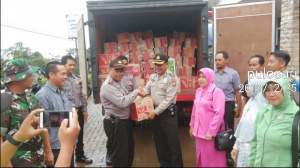Kapolda Banten Distribusikan Bantuan Kemanusian dari Ibu Cahyo Kumolo