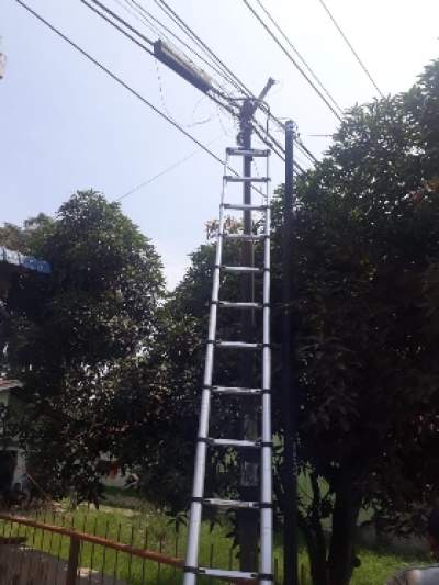 Lokasi pekerja PT Telkom Serdang Bedagai tersengat aliran listrik.(istimewa).