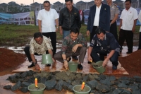 Plt Gubernur Menghadiri Peletakan Batu Pertama Pembangunan GOR CWIBC