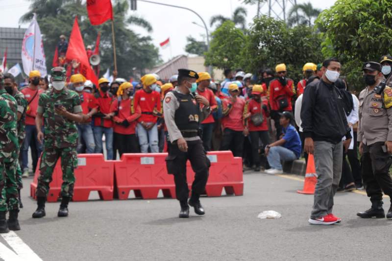 Bantu Amankan Gerbang Tol, Kapolresta Tangerang Apresiasi Serikat Buruh Kasbi