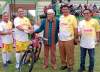 Nonton Final Sepak Bola, Opung Saragih Dapat Hadiah Lucky Draw Satu Unit Sepeda Dari Bupati Serdang Bedagai