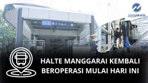 Halte Manggarai. (foto: twitter/PT_Transjakarta), ilustrasi: Aisyah/db