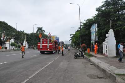 WH: Cegah Sebelum Menyebar, 67 Titik Kota Serang Disemprot Disinfektan