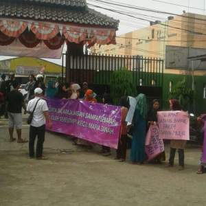 Aksi demosntrasi di SDN Balaraja 1 Kabupaten Tangerang.