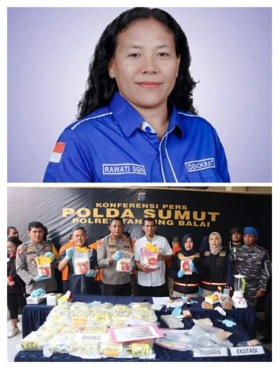 Berhasil Ungkap Sabu 30 bungkus, Anggota DPRD Rawati. M. Siagian Apresiasi Polres Tanjung Balai Brantas