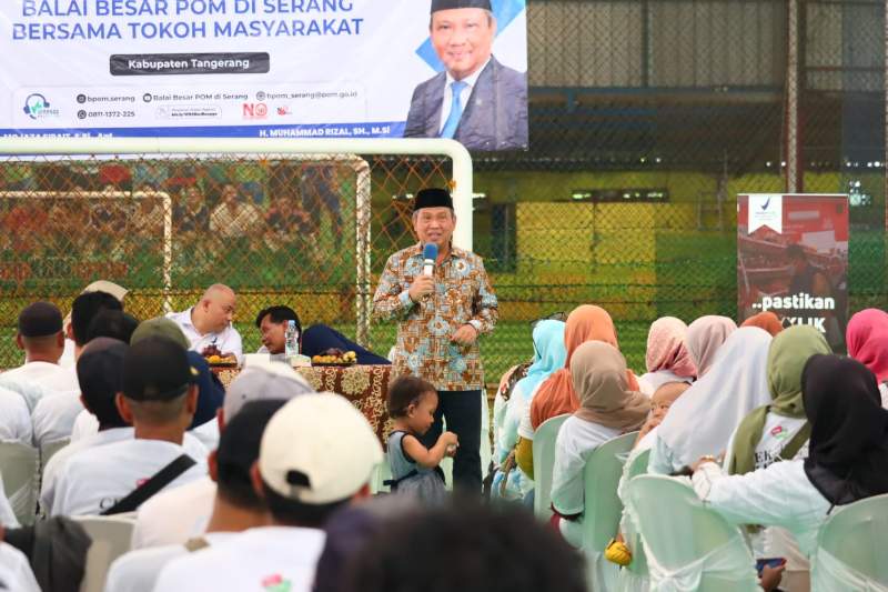 Muhammad Rizal DPR RI Bareng BPOM Serang Sosialisasi KIE Obat dan Makanan Bersama Masyarakat di Sukamulya Cikupa