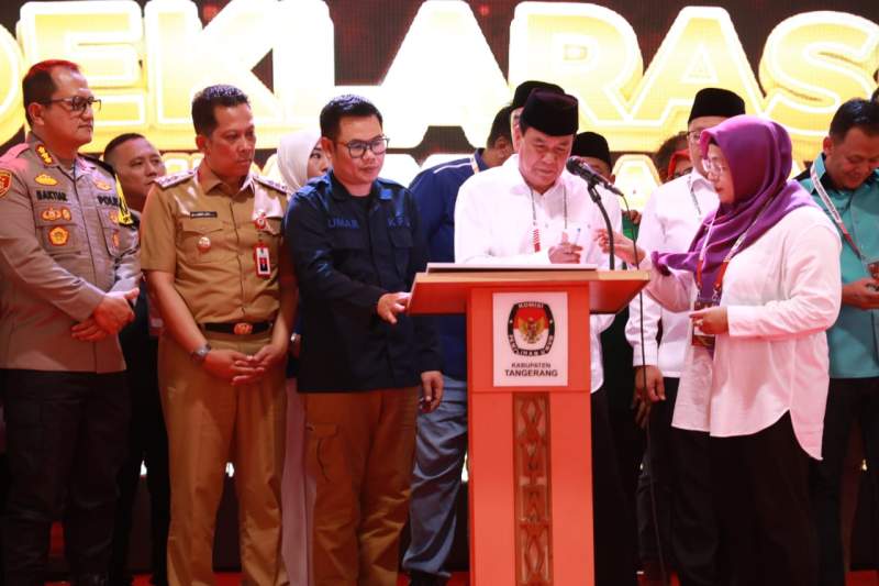 Pj Bupati Tangerang Hadiri Deklarasi Kampanye Damai