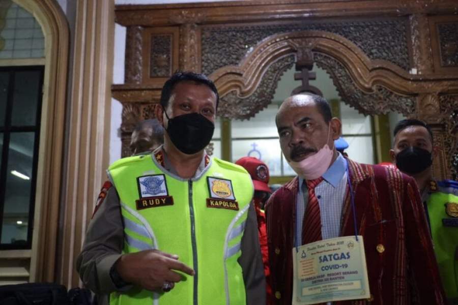 Kapolda Banten Tinjau Gereja HKBP