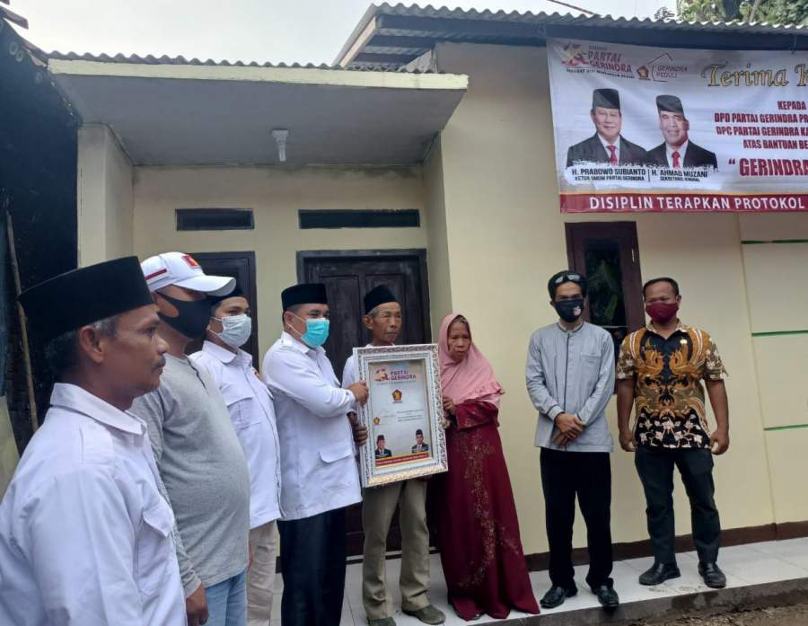 Gerindra Peduli, DPC  Partai Gerindra Kabupaten Serang Resmikan Bedah Rumah
