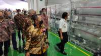 Pabrik baru PT MFI yang berlokasi di Kelurahan Gerem, Kecamatan Grogol, Kota Cilegon, diresmikan, Kamis (28/7/2022).