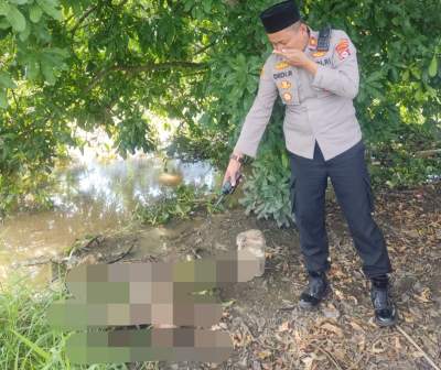 penemuan mayat membusuk di kali