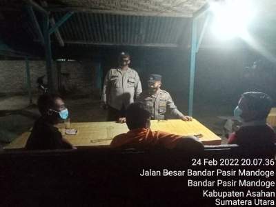 Gelar Operasi Yustisi Polsek BP. Mandoge Polres Asahan Beri Teguran Kepada 4 Orang Warga Tidak Patuhi Prokes