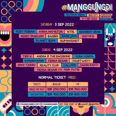 Festival ManggungDi akan Dihelat di Edutown BSD 3-4 September 2022