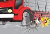 Ilustrasi Terlindas Truk