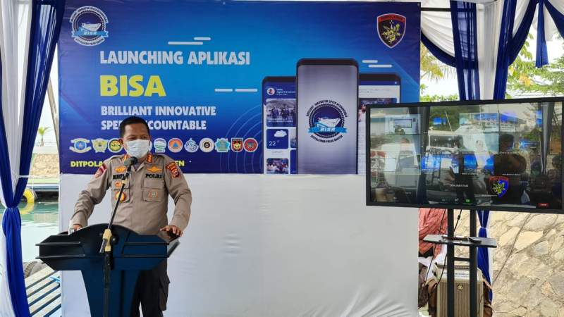 Monitoring Keamanan Selat Sunda, Ditpolairud Polda Banten Luncurkan Aplikasi BISA