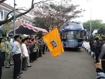 Walikota Serang Lepas Jamaah Haji Kota Serang Kloter Ketiga