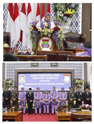 Pj Bupati Tangerang Hadiri Rapat Paripurna Istimewa HUT Ke 392