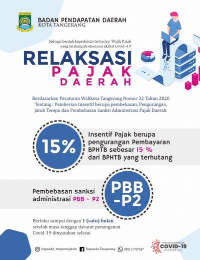 Pemkot Tangerang Beri Relaksasi Pajak Daerah Dimasa Covid-19