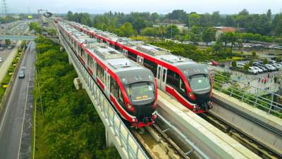 Ilustrasi transportasi massal LRT