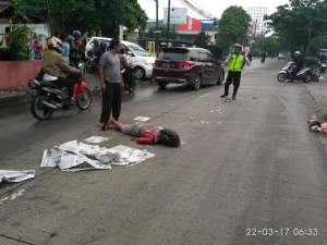 Kecelakaan sepeda motor di Neglasari, Kota Tangerang.