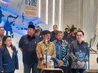 Menteri Pertanian Syahrul Yasin Limpo di NasDem Tower, Jakarta.