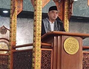Sholat Idul Fitri di Masjid Alamjad, Zaki Ajak Umat Islam Jaga Persatuan
