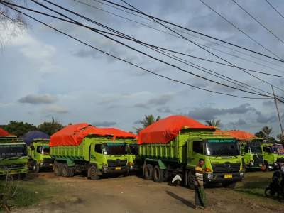 Langgar Perbup , 46 Truk Pengangkut Tanah Ditahan