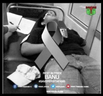 Alhamarhum fans Persita Banu Rusman.